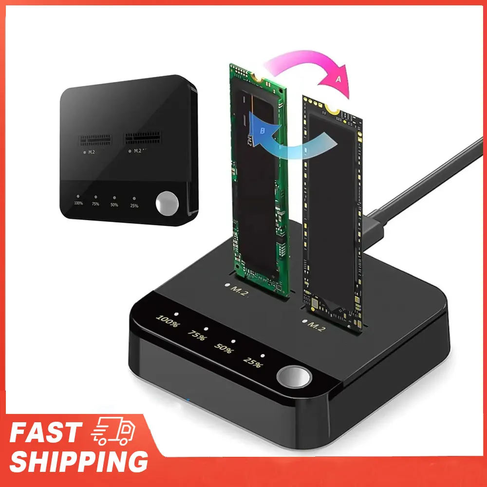 

Дубликатор M.2 Serial ATA, широкая совместимость, поддержка скорости 20 Гбит/с, 16 ТБ SSD, док-станция для клонирования, питание от USB C для обновления игр