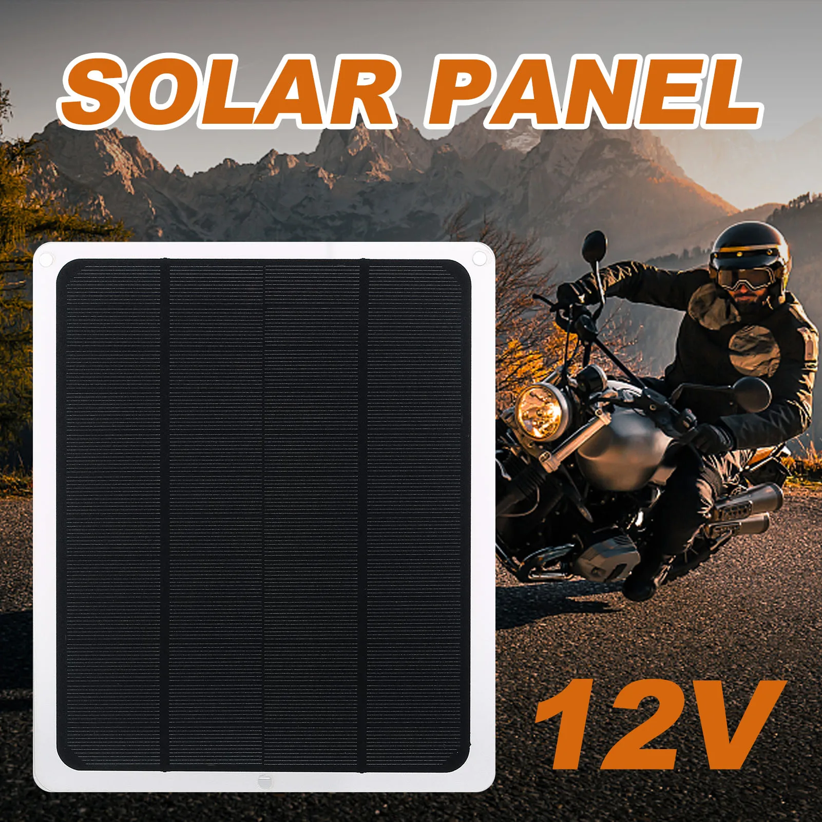 Solar Battery Trickle Charger Maintainer 12V Portable Waterproof Solar Panel Trickle Charging Kit for Car Motorcycle Boat Marine