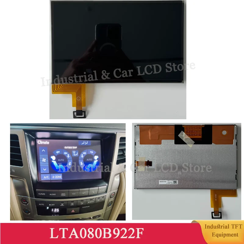LCD Display Screen LTA080B922F Original 8 Inch LCD With Touch Screen LTA080B922F For 570 LX570 LS460 Cruiser Car Navigation