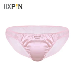 Mens Bikini Briefs Low Rise Men Underwear Sexy See-through Sheer Mesh Panties Stretchy Breathable Briefs Underwear Underpants