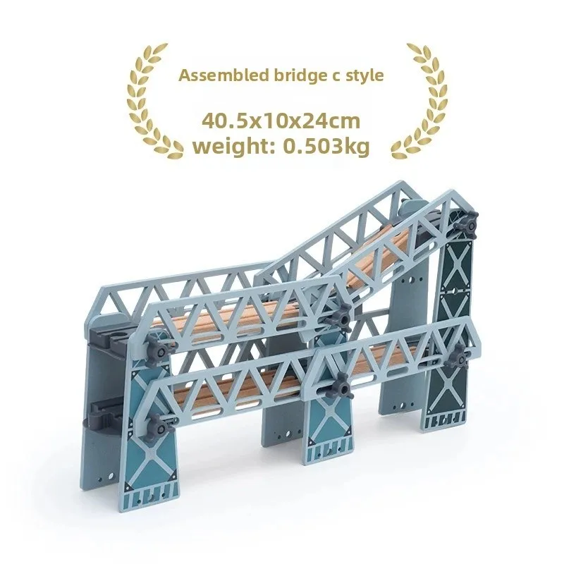 Wooden Train Track Accessories All Kinds of Wooden Railway Bridge Fit for Brand Wooden Tracks Toys for Children Gifts