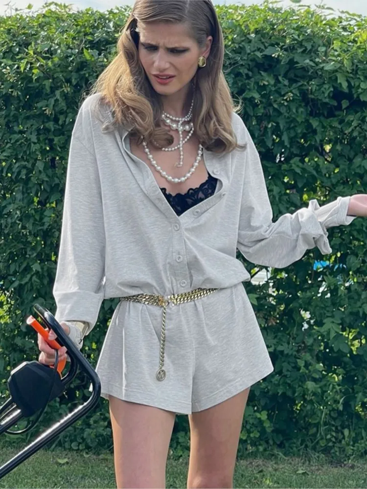 

New Spring Casual Women Loose Long Sleeve One Piece Rompers Bodysuit, Fashion Outfits Jumpsuits, Y2k Streetwear, Women Clothing