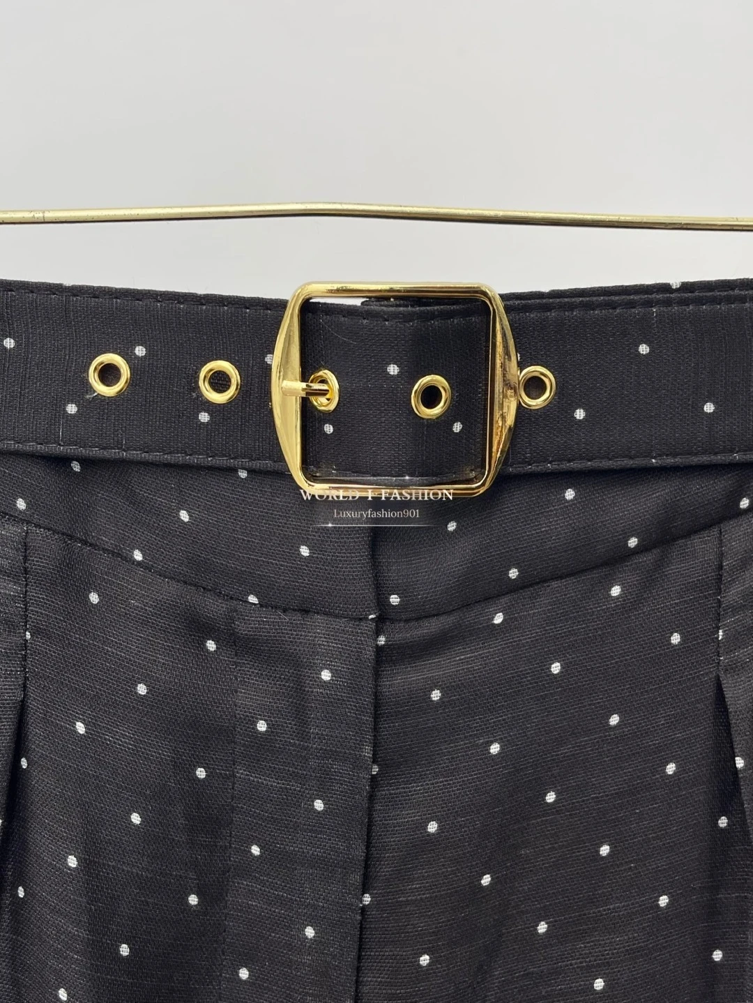 Women Casual 2025 New Fashion Black White Dot Print Pants
