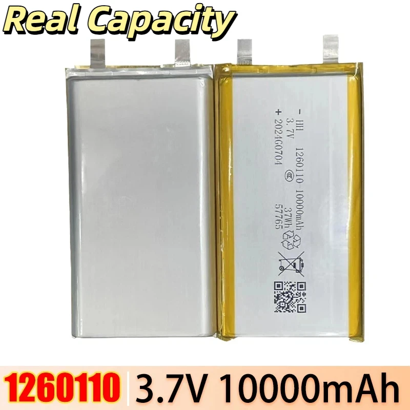 

3.7V 10000mAh 1260110 Battery Lithium Polymer Batteries Lipo Li-Po Rechargeable Cells for Power Bank Laptop Camping Lights Diy