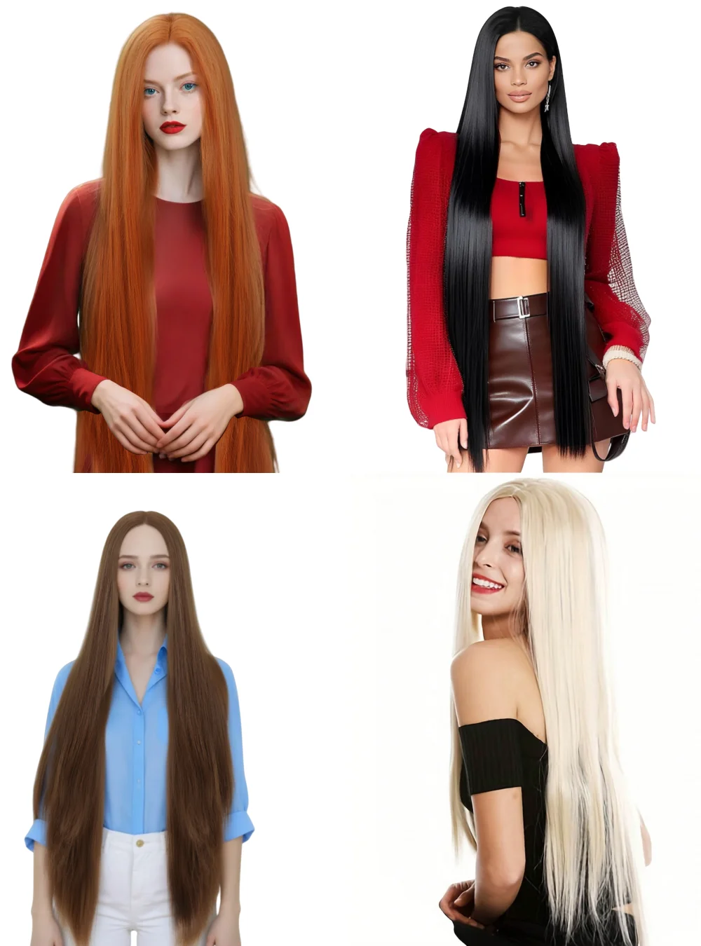 

40 Inch Long Straight Wig Cosplay Black Anime Wigs Adult Long Synthetic Wigs Women for Halloween Party Costume Outfit