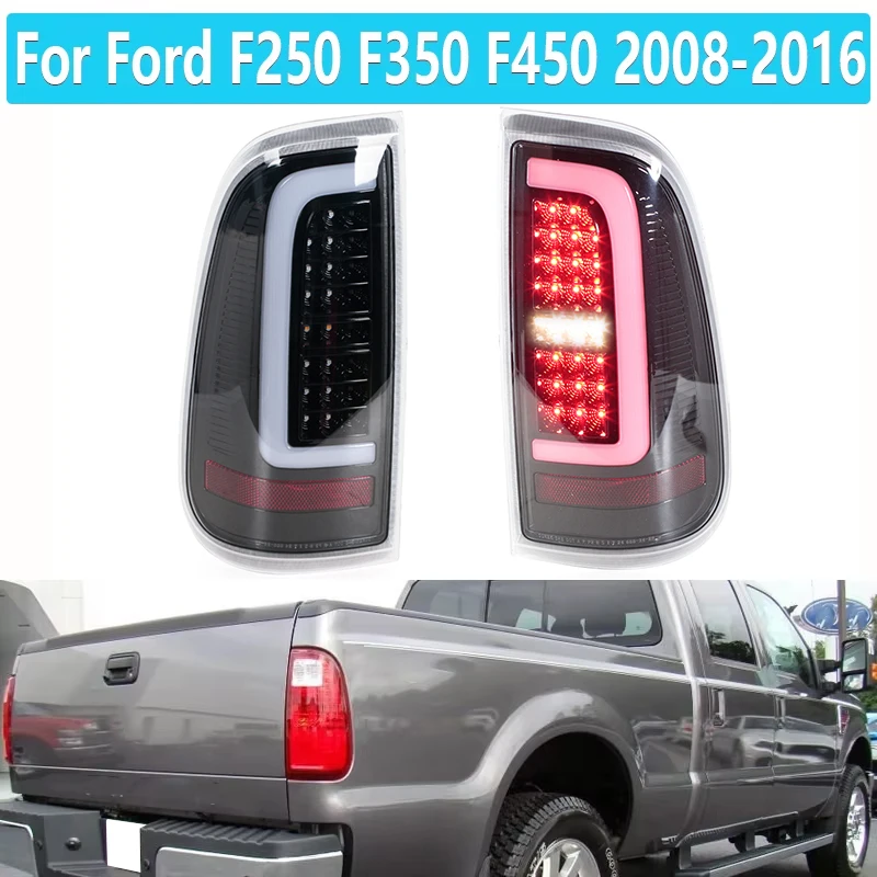 Задние фонари для Ford F250 F350 F450 SuperDuty 2008-2016, светодиодный задний фонарь, указатель поворота, стоп-сигнал, стояночный стоп-сигнал, фары дальнего света