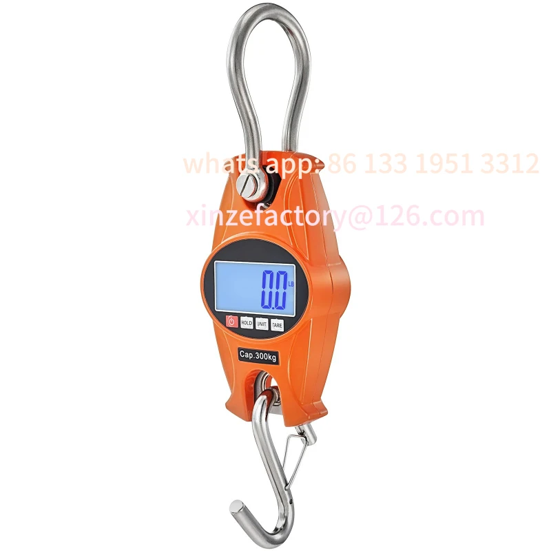 

Customizable 300/400kg Digital Crane Scale Industrial Hanging Scale Handheld Mini Crane with Hooks Screen