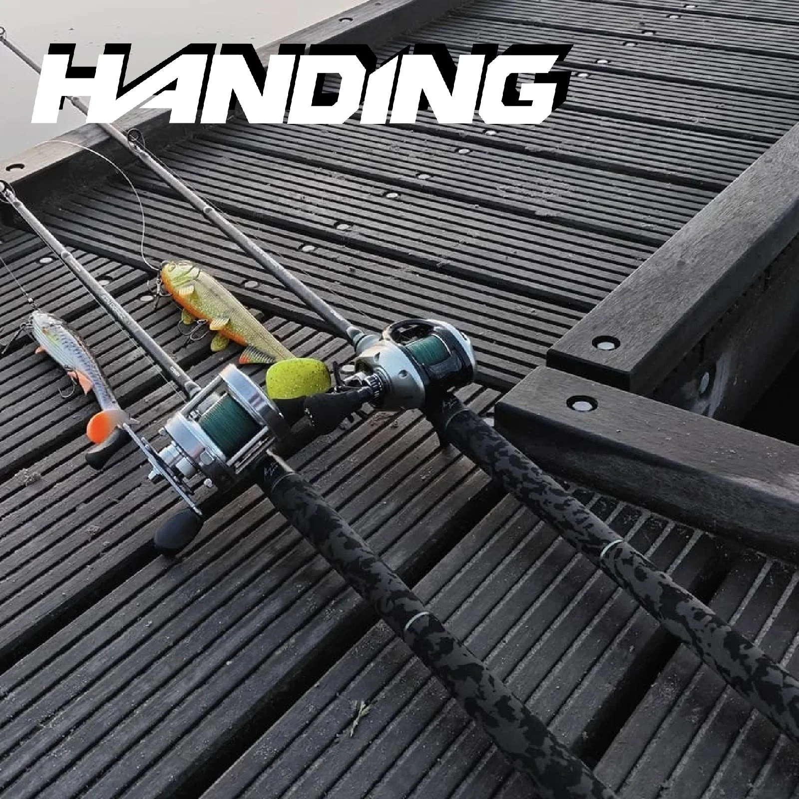 [Aus Polen] HANDING SINDOREI Angelrute 260g Wurfgewicht H/XH/XXH Schnelle Aktion Angelruten für Hecht und Schlangenkopf-Fische 2,13-2,69M