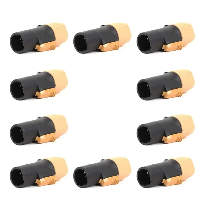 A33T-20Pcs 3Pins True Locking Connector Male Plug Jack NAC3FX-W NAC3MX-W PA66 Material IP65 Grade Waterproof Yellow