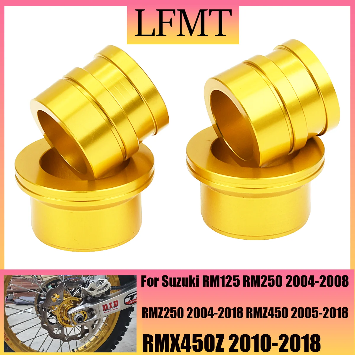 

Motorcycle CNC Front And Rear Wheel Hub Spacer For Suzuki RMZ250 RMZ450 RMX450Z RMZ 250 450 RMX 450Z 2005-2021 2022 2023 2024