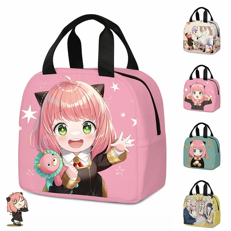 

Anime SPYxFAMILY Anya Forger Large Capacity Lunch Bag Students Cartoon Lunch Box Kawaii Tote Bag Ice Bag Children Birthday Gifts