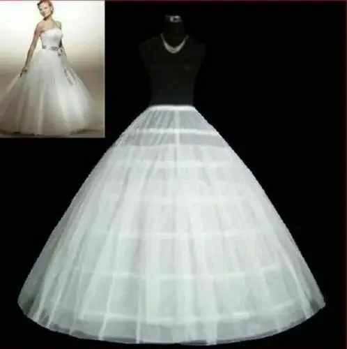 

Bridal Wedding Petticoat 6-Hoops 2 Layers Crinoline Retro Dress Underskirt