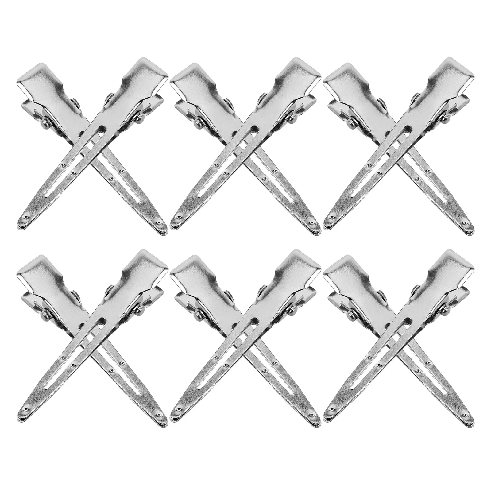 

Набор металлических заколок-уточек для волос, маленькие зажимы-крокодилы из нержавеющей стали для укладки и разделения прядей, инструменты для салонов красоты