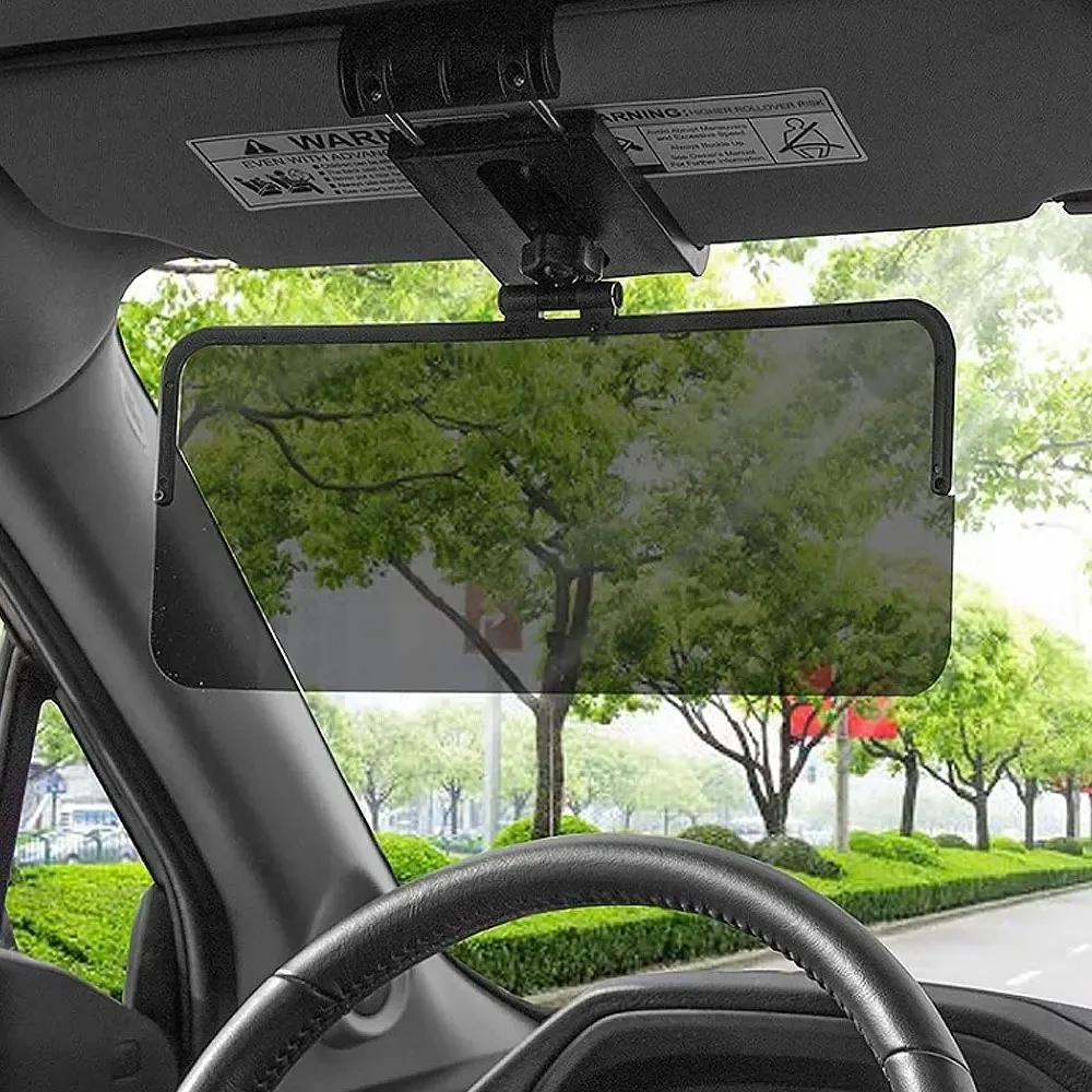 360-Degree Adjustable Car Sun Visor Extender Large Polarized Car Sunshade Extender Secure Buckle Attachmen UV400 Protection 5