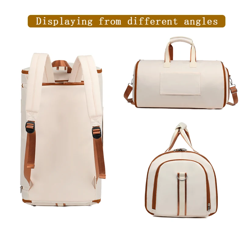 New Fashion Men's Large-Capacity Travel Suit Bag Business Handbag with Zipper Closure Fitness Storage Nylon Fabric Bag