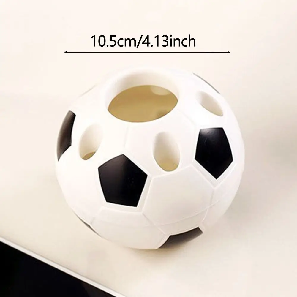 New Design Home Decoration Table Ornament Cartoon Football Pen Holder Pencil Toothbrush Holders Soccer Shape Tool Pen Rack