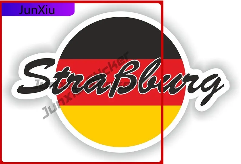 

Straßburg Germany Flag Travel Sticker Decals Waterproof Refit Stickers Camping Car Decoration Adventure Motorcycle Stickers Pvc