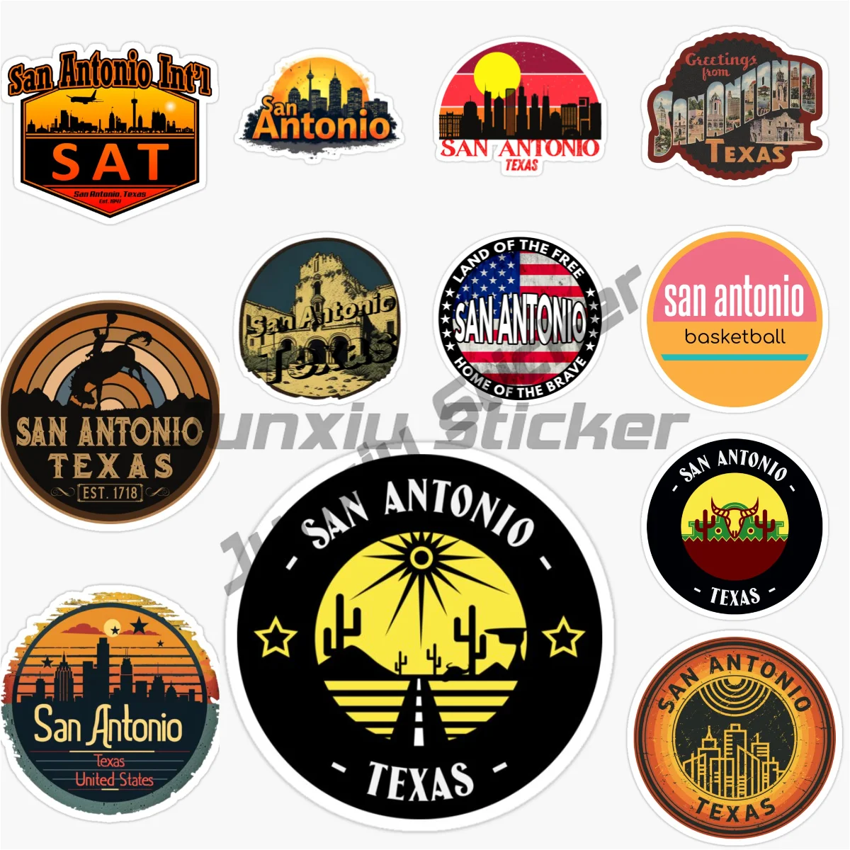 

SAN ANTONIO South-central Texas Car Sticker Laptop Truck Vinyl Wall Bicycle Helmet Car Off-road Motorcycle Boat Decal