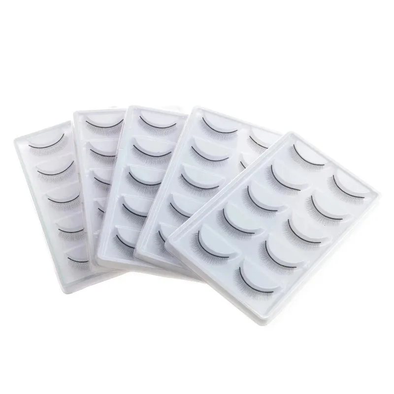 Lash Tech Ciglia finte 50 paia Ciglia da allenamento naturali Estensione ciglia Pratica per strumenti di trucco di bellezza