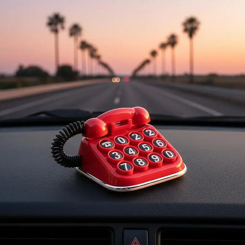 Vintage Temporary Parking Phone Number Plate Creative Car Relocation Telephone Sign Auto Interior Decor Accessory Gift Owners