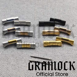Gramock Soild Curved 20mm End Link for Watch Band Connector for Oyster Bracelet 316L Stainless Steel Men's Watch Accessories