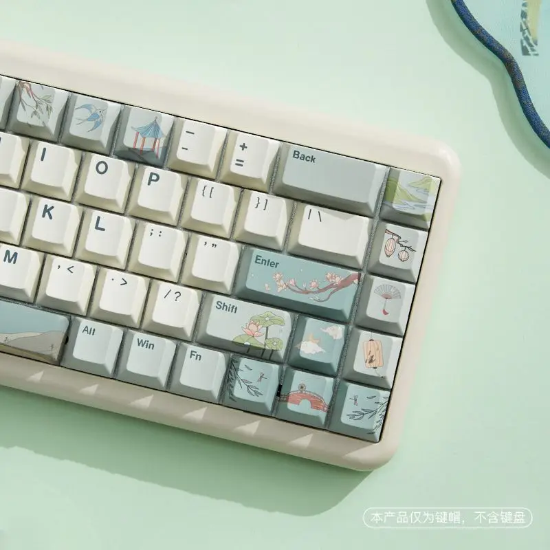 الأصلي Jiangnan Yanyu keycap العتيقة شخصية الأصلي PBT خمسة جوانب التسامي غطاء لوحة المفاتيح الميكانيكية