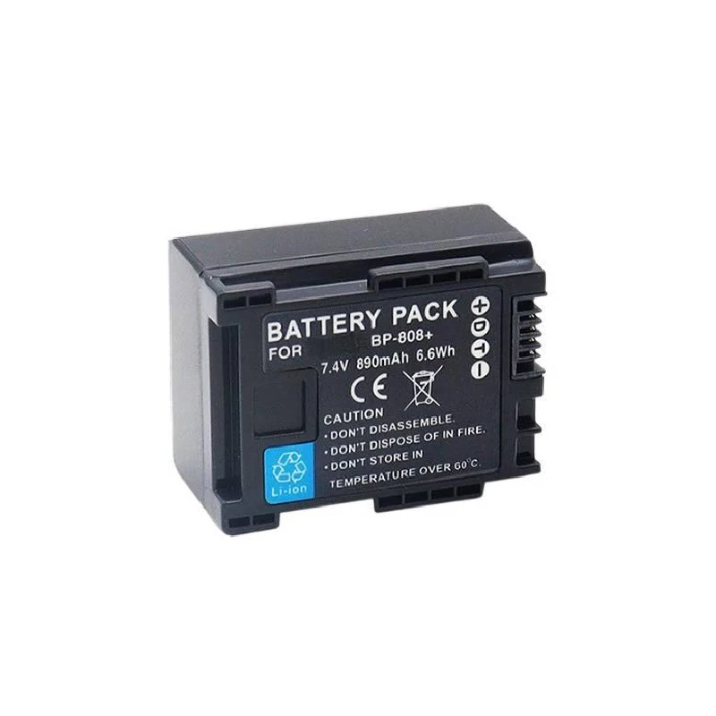 7.4V BP-808 Replacement Battery And Charger Set For Canon BP807 BP809 BP819 BP827 FS406 FS46 HFM400 Camcorder