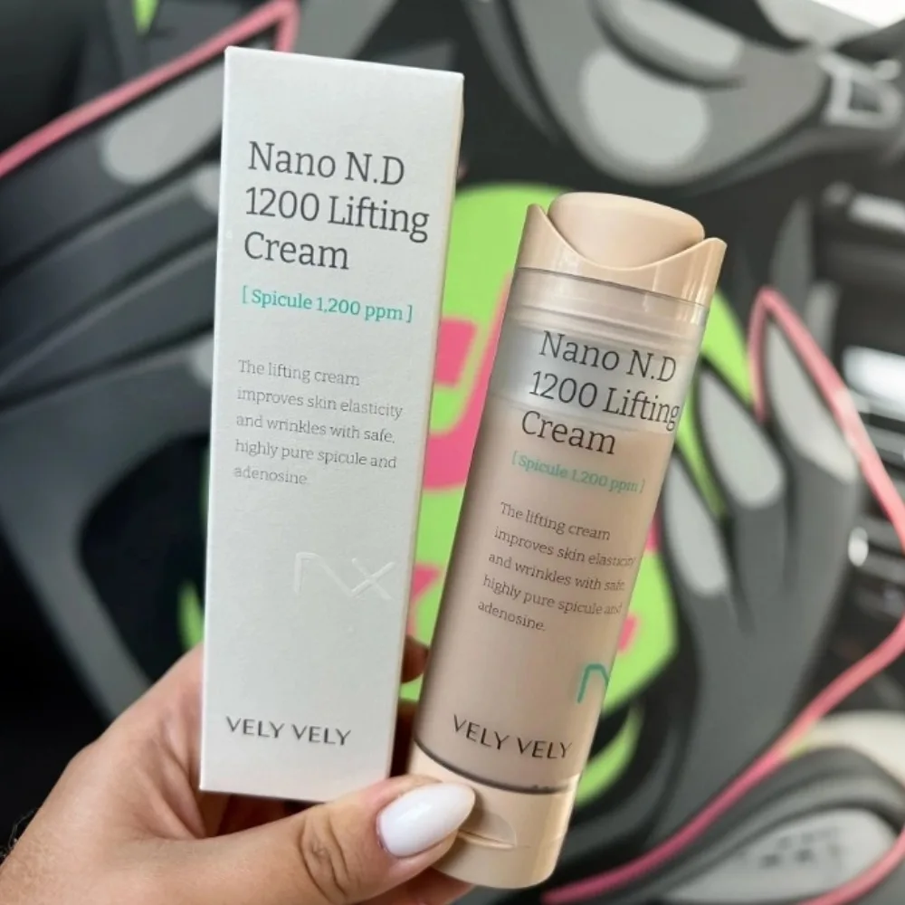 VELY VELY Nano N.D Spicule 1,200 Ppm Lifting Cream Improve Skin Elasticity Wrinkles Safe Highly Pure Collagen Korean Face Cream