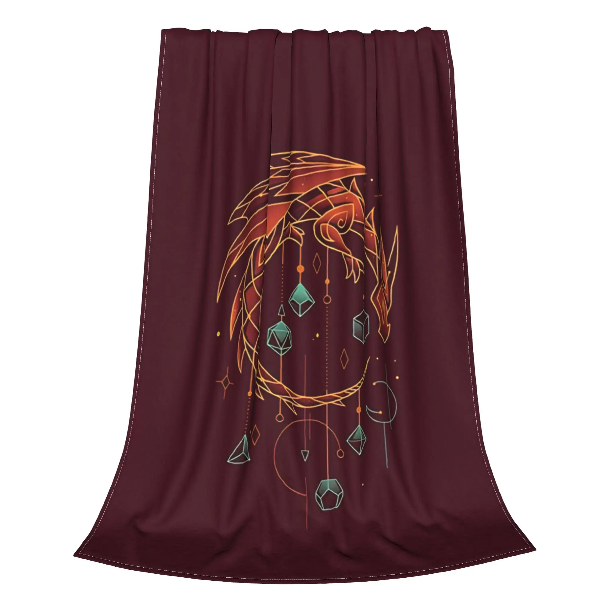 1PC Home Cute Room Decor Balance Dragon Design Blanket Throw Blanket DND Novelty Warm Blanket All Season