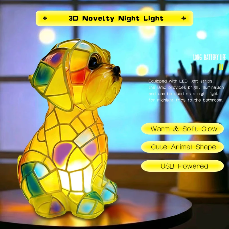 Nordic Style, Light Luxury Resin Night Light, Warm and Soft Light, Bedroom Ambiance Light, Creative Desktop Decorative Light, Gift Light