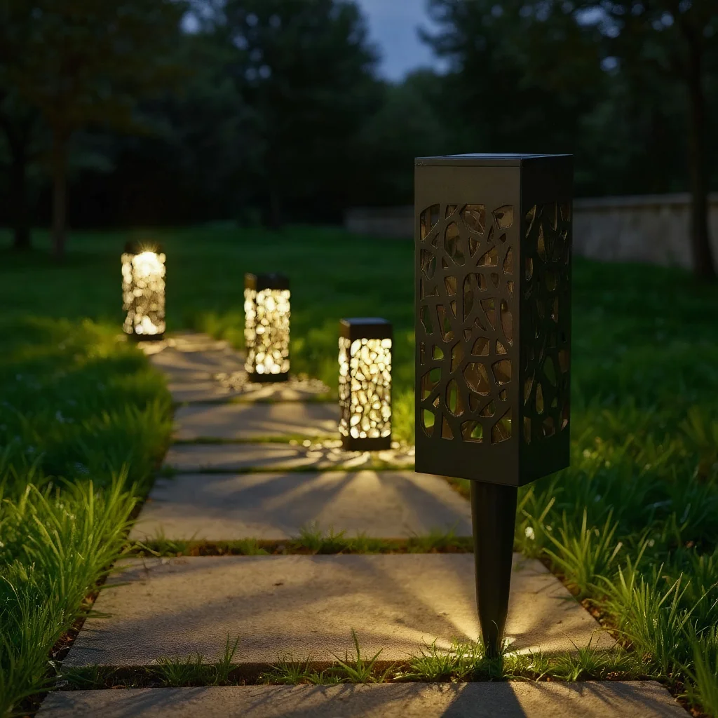 Luci solari paesaggistiche a LED - 6 pezzi automatiche