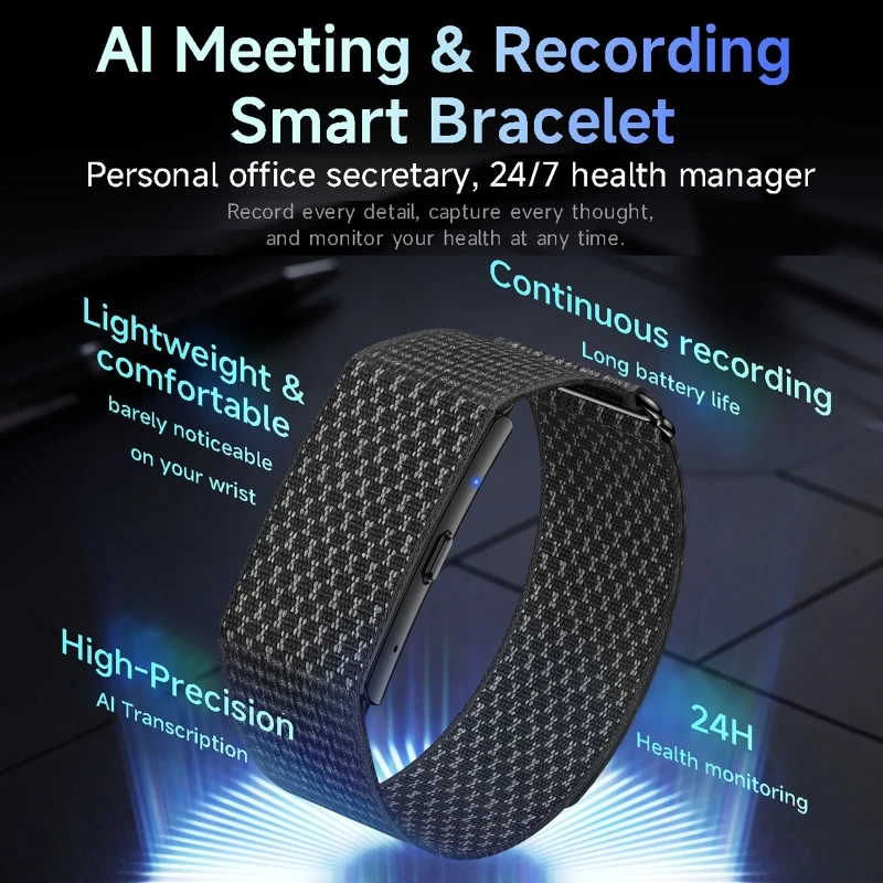 new-ai-meeting-transcription-health-bracelet-heart-rate-blood-pressure-sleep-monitor-smart-watch-sport-band-one-click-recording