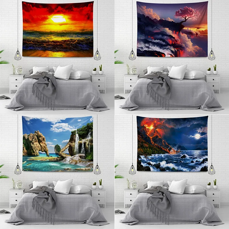 

Уличный Ландшафтный декоративный гобелен, домашняя стена, гостиная, офис, декоративный гобелен