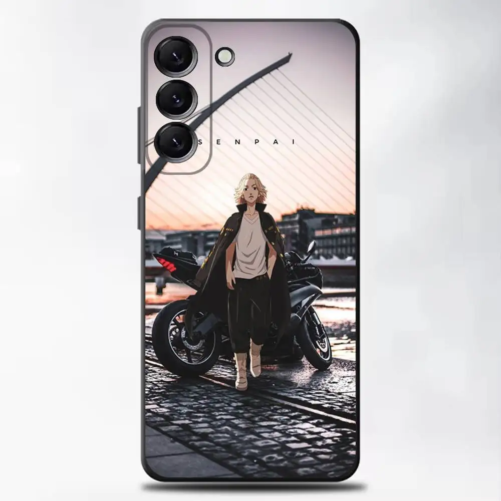 حافظة لهاتف سامسونج جالاكسي A13، A21s، A22، A31، A32، A52، A53، A71، A80، غلاف أسود ناعم