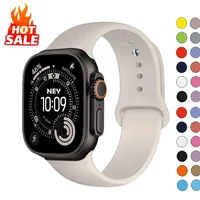 Correa de silicona para Apple Watch S11 S10 46mm 42mm 45mm 44-40mm pulsera deportiva iwatch series 8 7 6 5 4 3 SE 9 Ultra 2-3 49mm