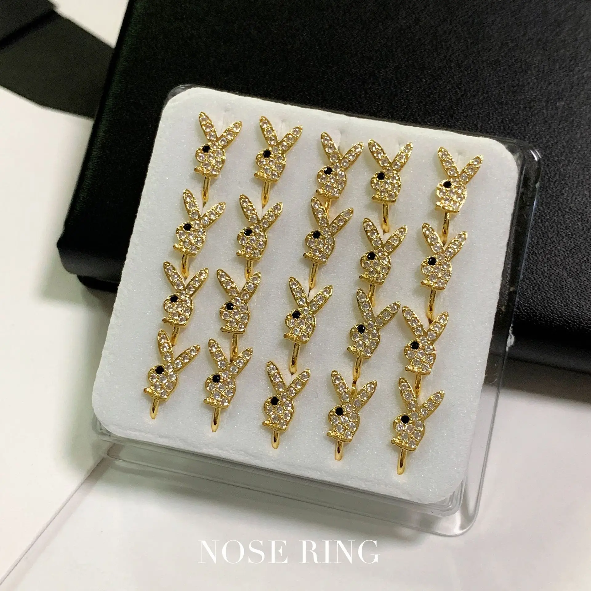 20pcs Boxed Fake Nose Piercing Nose Cuff Non Piercing African Nose Cuff Fake Nose Ring Clip on Nose Ring Fake Nose Ring Hoop