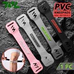 New Materials PVC Patellar Strap Knee Pads Support Waterproof Sweatproof Adjustable Knee Strap for Gym Sport Fitness Running 1PC