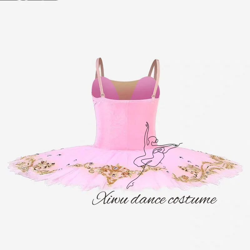 Tutu de Ballet Paquita beige crème pour femmes, plateau professionnel, crêpes, robe classique pour filles, performance de compétition