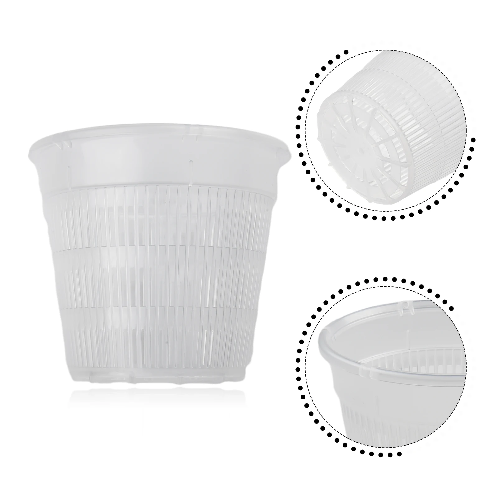 Plant Pot Flower Pot Office Transparent Breathable Flower Pot Stand Kits Light-transmitting Moonflower Plastic