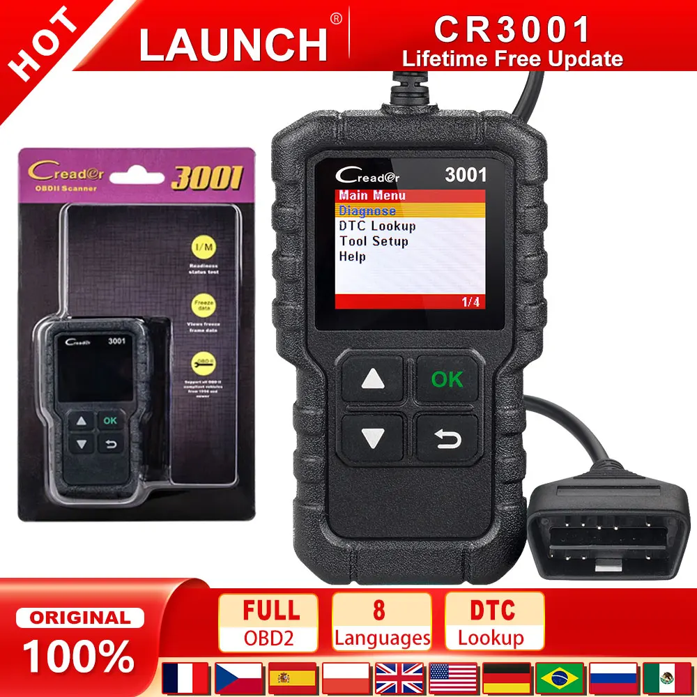 LAUNCH CR3001 OBD2 カー診断ツールの実際の使い方と評価