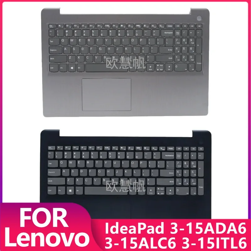 

Новый оригинальный верхний корпус (палмрест) для Lenovo IdeaPad 3-15ADA6 3-15ALC6 3-15ITL6 с американской клавиатурой (без сканера отпечатков пальцев) 5CB1B69155