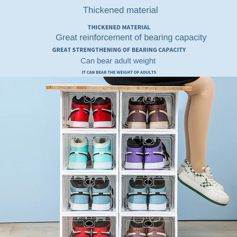 

Premium Quality Transparent Thickened Plastic Shoe Box with Positive Opening - The Perfect Storage Solution for Your Shoes"Upgr