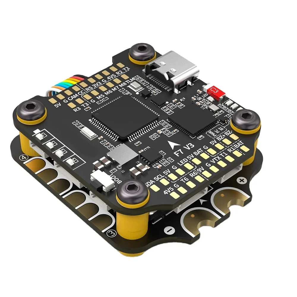T-HOBBY Cinef7 3-6S 30X30 FC&ESC FPV Stack BMI270 F405 Flight Controller BLHELIS 50A 4in1 ESC for FPV Freestyle Drone Model