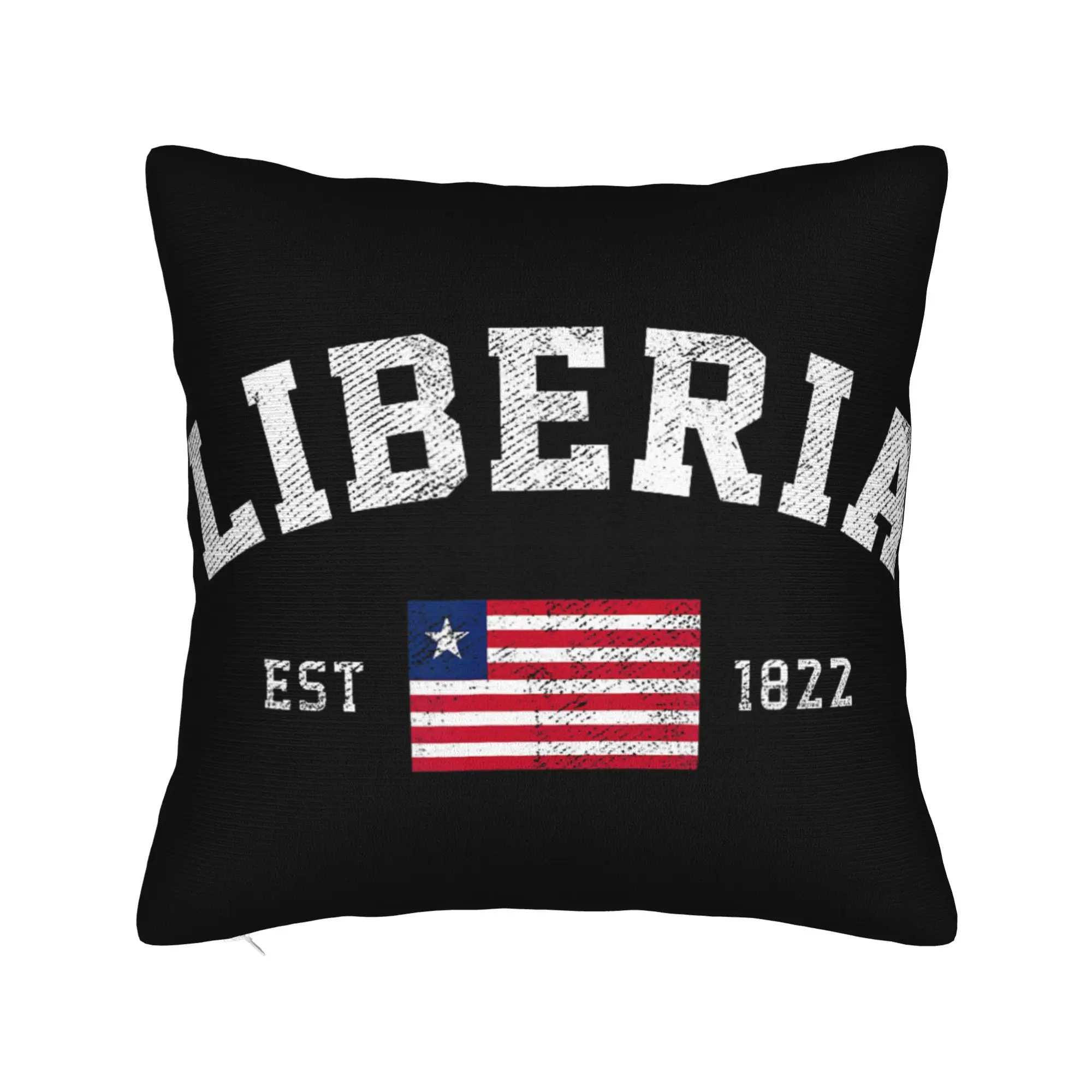 Decorative Pillowcases Liberia Independence Day Merch Living Room  Pillow Case Cover Square Style Multi-Size