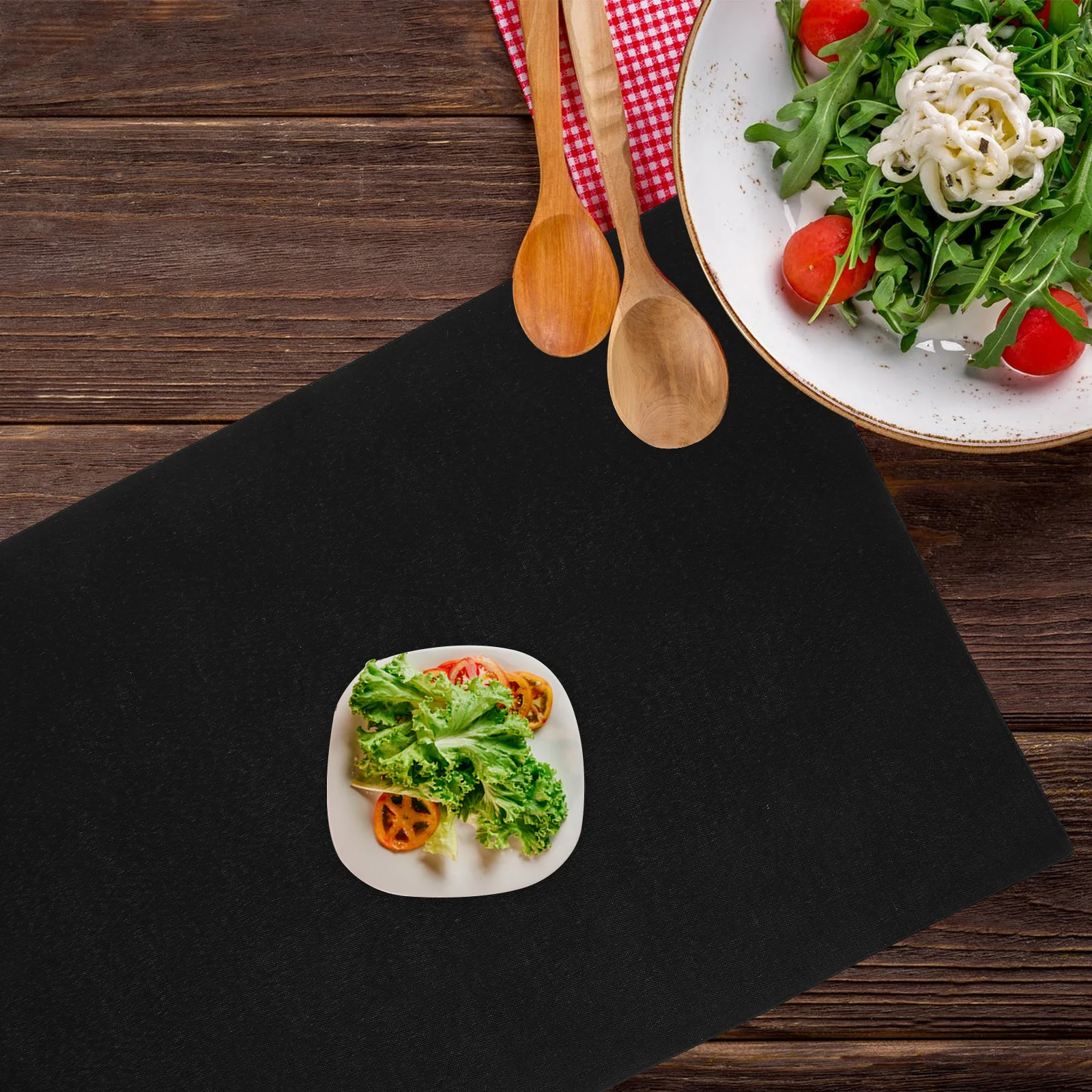 

4Pcs Non-Slip Linen Placemats Foldable Rectangular Design for Dining Table Coffee Tea Table Home Hotel Kitchen Decor