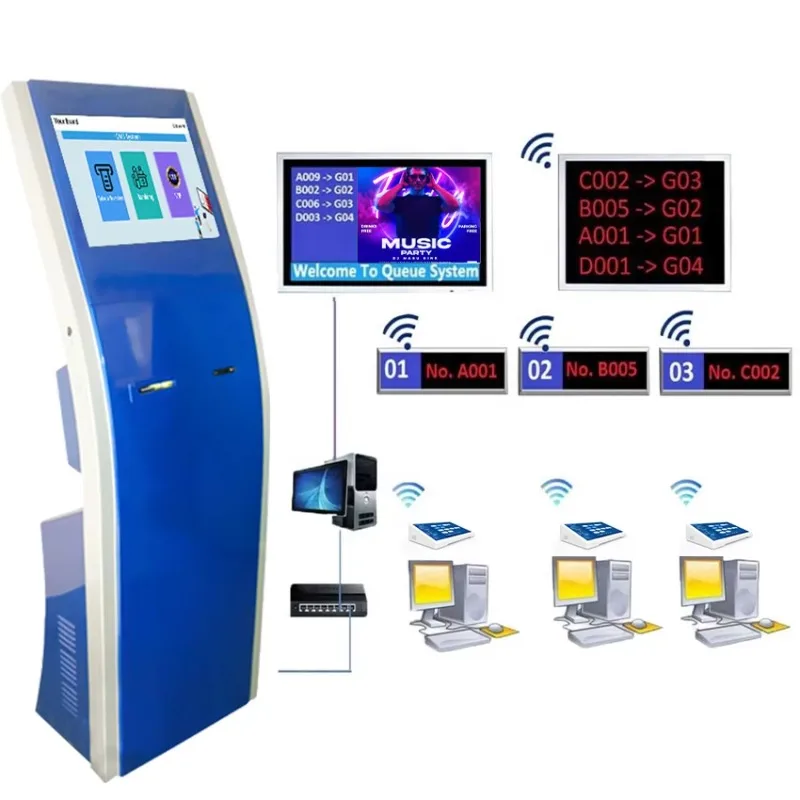 

17 Inch Infrared Touch Screen Digital Bank/ Hospital/clinic Electronic Calling Ticket Dispenser Machine Queue Management System