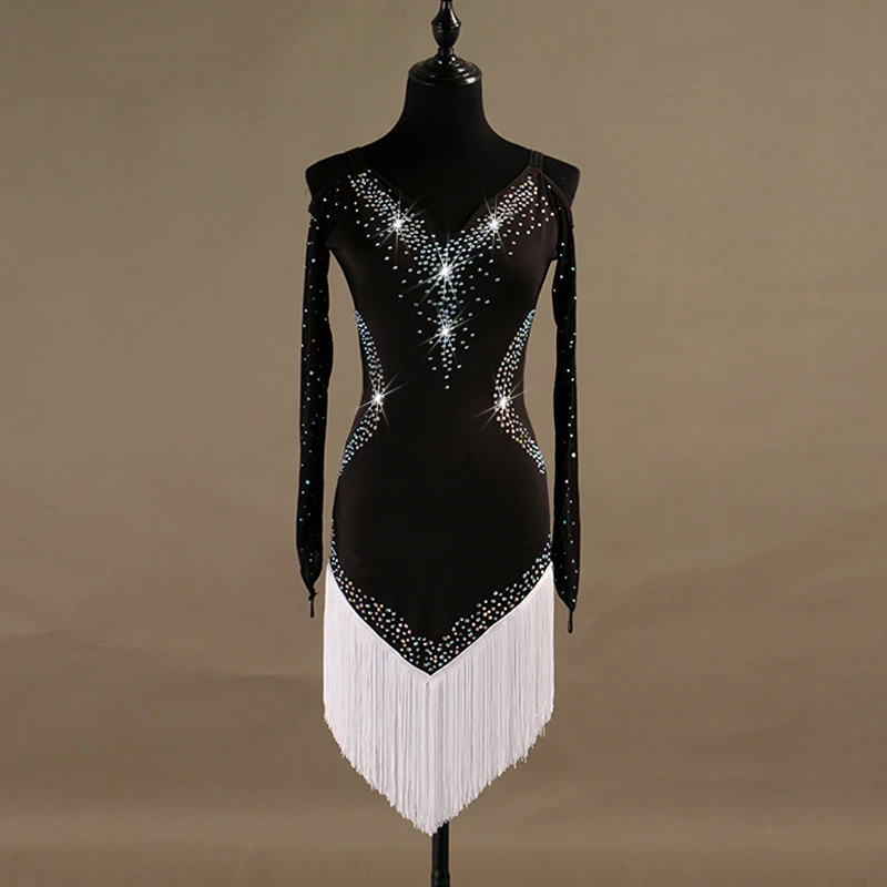 Latin Dans Jurk Vrouwen Meisjes Rumba Cha-Cha Rok Ballroom Concurrentie Kostuum Kleding Latin Dance Prestaties Kostuums