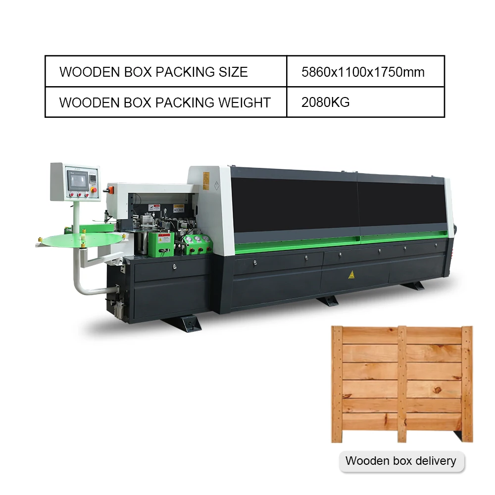 Wooden furniture mechanical profiling tracking automatic edge banding machine
