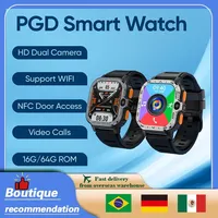 PGD Smart Watch 4G GPS LTE SIM Card Wifi NFC Dual Camera Rugged Storage Google Play Heart Rate Android Smart Watch People Gifts