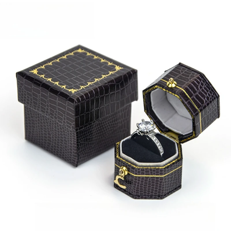 

Retro Paper Jewelry Storage Box Women's Rings Storage Boxes Portable Ring Earring Organizer Container Jewelry Packaging Case